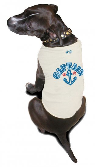 Ruff Ruff and Meow doggie tee-Captain