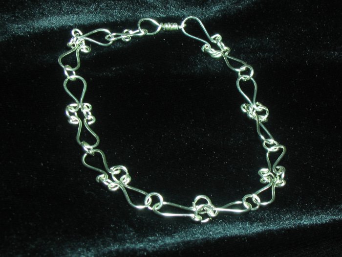 Artist Wire Wrapped Sterling Silver Bracelet