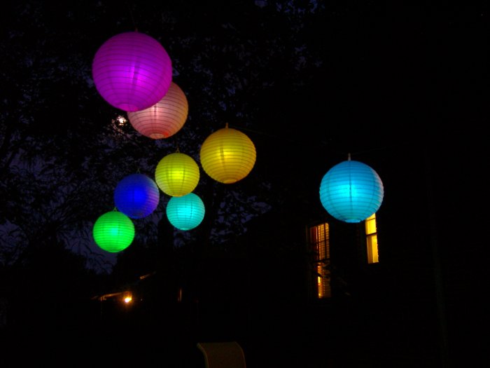 OZ-8 Package of 8 RGB color-changing LED paper lanterns