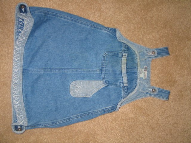 Jean Overall dress w/pocket