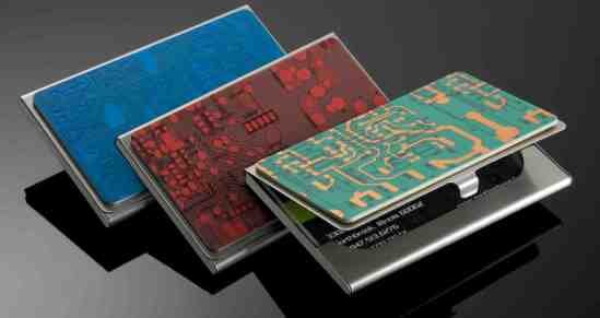 Business Card Case Circuit board case will hold 10-15 of your business cards