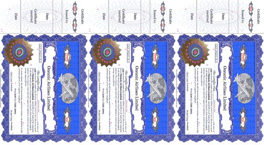 Business Card Certificate