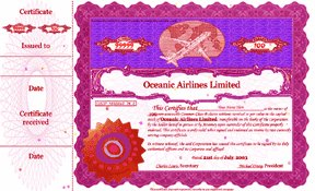 Rare original RED certificate
