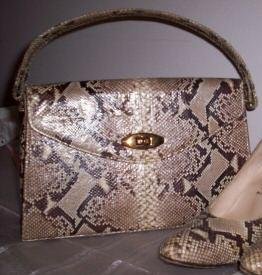 Vintage 1960'2 REAL PYTHON Handbag