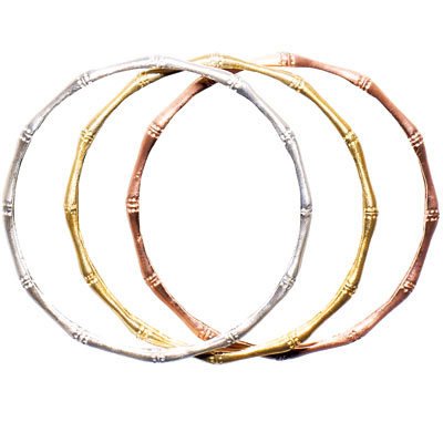 Sterling Silver Bamboo Bracelet Bangle
