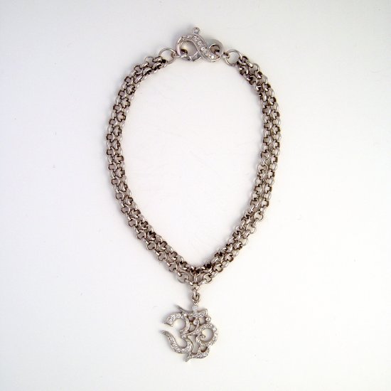 White Gold Diamond OM Bracelet