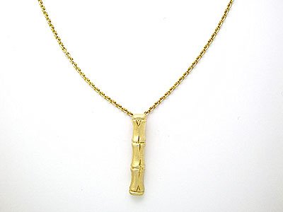 Sterling Silver Bamboo Necklace 16""