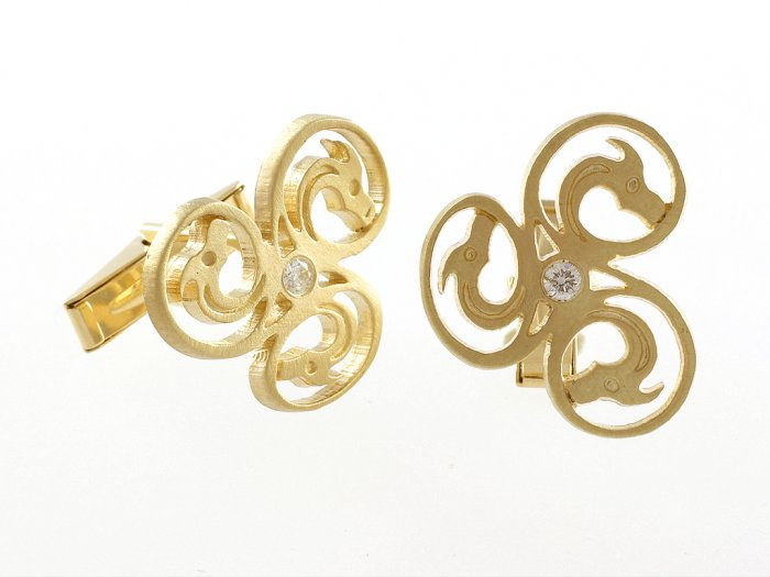 Gold Cerrunos Cufflinks