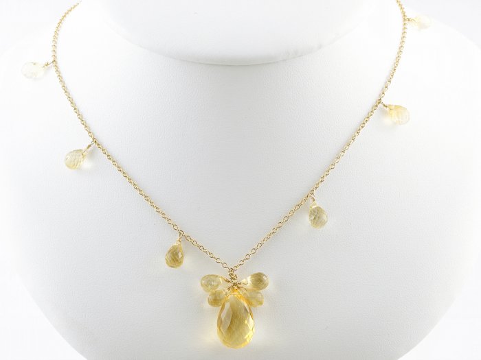 Citrine Droplet Necklace