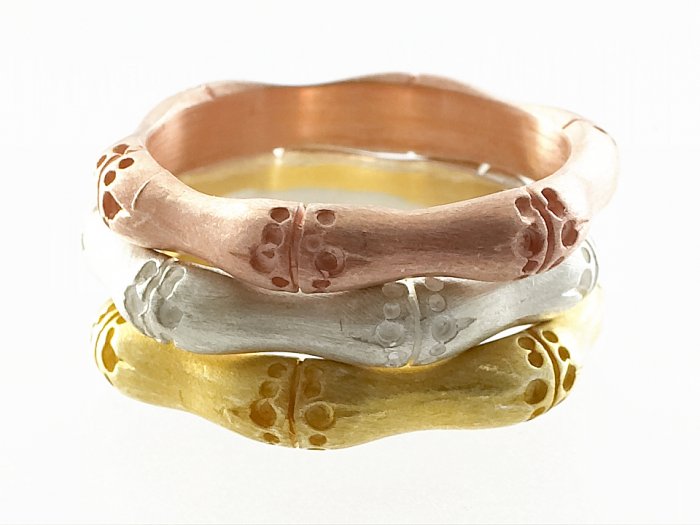 Women's Sterling Silver Bamboo Ring Size 5