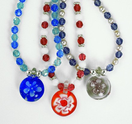 Swarovski Crystal & Murano Glass STAR Necklace