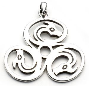 Cerrunos Celtic Sterling Silver Necklace
