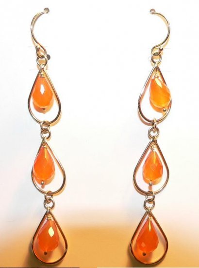 Mandarin Bead Earrings