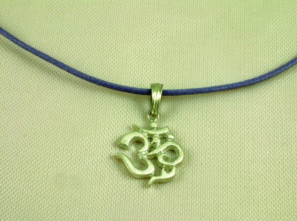Sterling Silver Ohm Om Necklace 16""