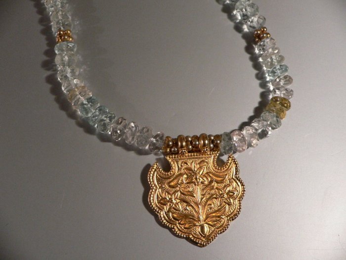 SERENITY Necklace of Blue Aquamarine