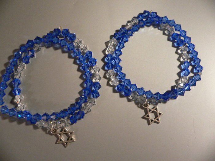 Swarovski Crystal Bracelet set of 2 Blue