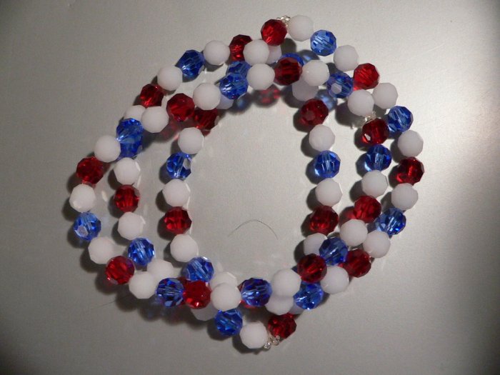 Bracelet Red White Blue Swarovski SET