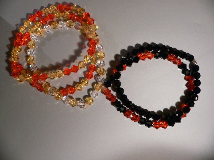 Bracelet ORANGE and BLACK Swarovski