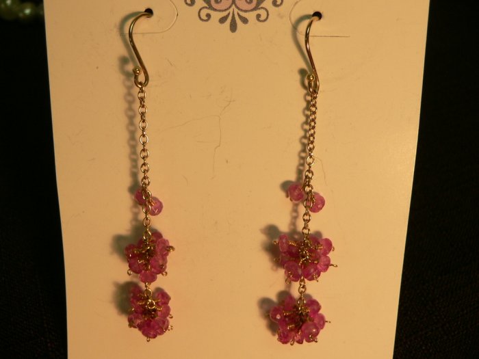 Sapphire Cluster Earrings