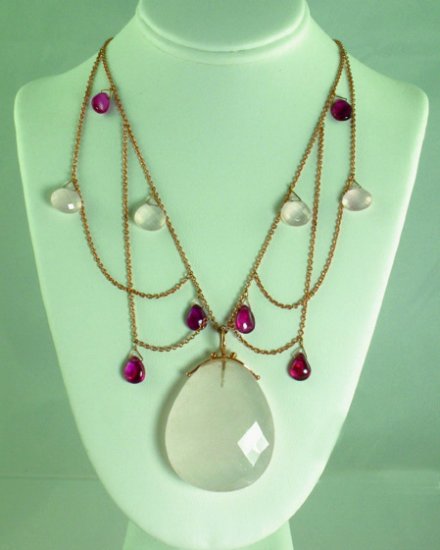 Large Rose Quartz Necklace