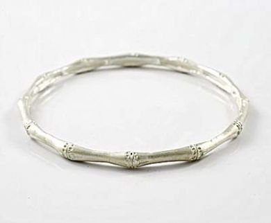 Sterling Silver Bamboo Bracelet Bangle