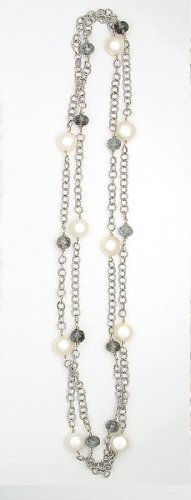 Pod Pearl & Black Aqua Necklace