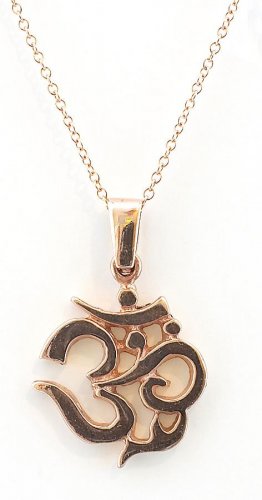 Pink gold OM on 17in chain