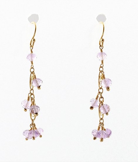 Amythest Chandelier Earrings