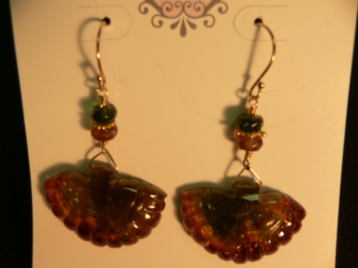Tourmaline Fan Drop Earrings