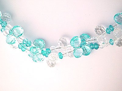 Blue Topaz & Crystal Brilolette Necklace