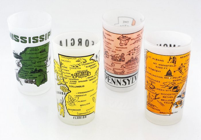 Vintage & Collectible! State Glassware from the 1950's