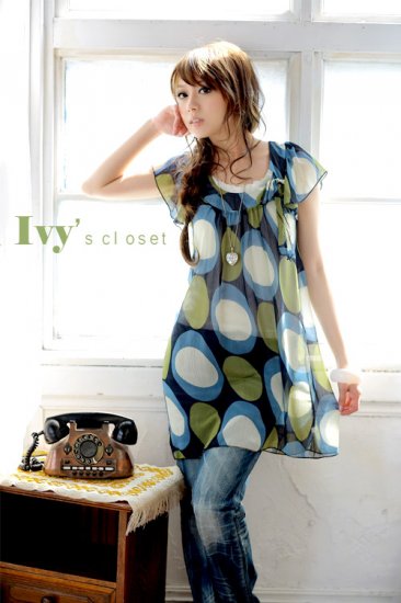 Beauty Classical Circle Prints Dress
