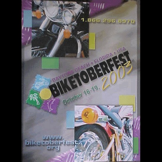 Biketoberfest 2003 Official Motorcycle Poster Daytona