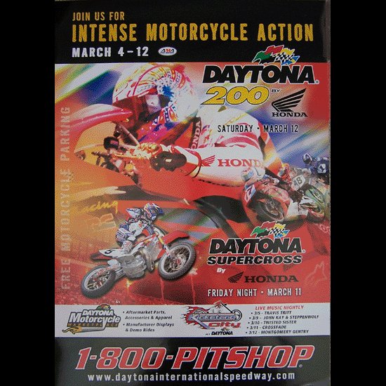 Daytona Beach Supercross Motocross Poster