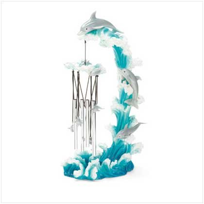 Dolphin on Wave Wind Chime - Code: 37077