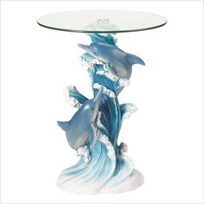 PLAYFUL DOLPHINS ACCENT TABLE - Code: 38425