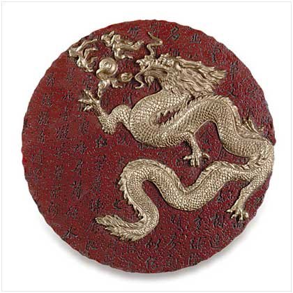 ALAB. GOLD DRAGON ROUND PLAQUE - Code: 30732