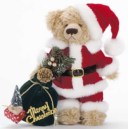 STUFFED SANTA BEAR W/BAG - Code: 31509