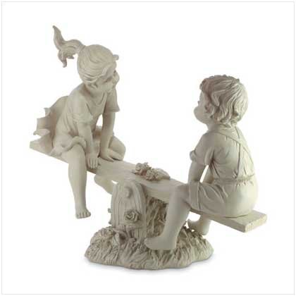 Boy & Girl On See-Saw, Alabastrite - Code: 34750