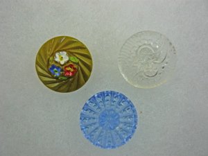 3 Glass buttons - NBS Small