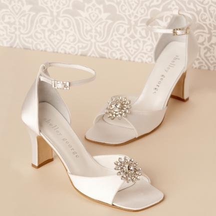 New Satin Ankle Strap Shoes