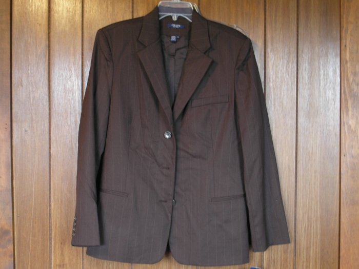 Womans Chaps Brand Pinstriped Suit Jacket
