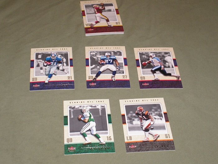 15 Fleer Genuine NFL Trading Cards