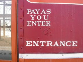 DIGITAL ART ~ RAILROAD SIGN "PAY AS YOU ENTER" jpg Photo DESKTOP WALLPAPER