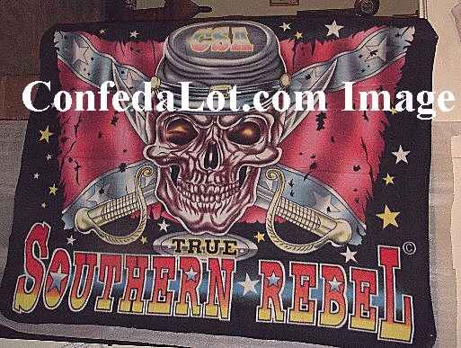 Confederate True Southern ReBeL Fleece Throw NEW 4ft x 5ft HUGE