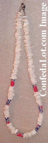 Puka Necklace Confederate Chip Shell Beaded Necklace NEW