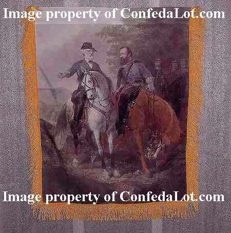 The Last Meeting Full Color Wallhanging Gold Fringed w/ Pole Sleeve NEW Confedererate Civil War