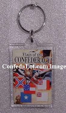 Flags of Confederacy Keychain Fine Lucite Keychain NEW