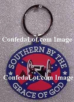 Confederate Southern By The Grace Of God Keychain NEW