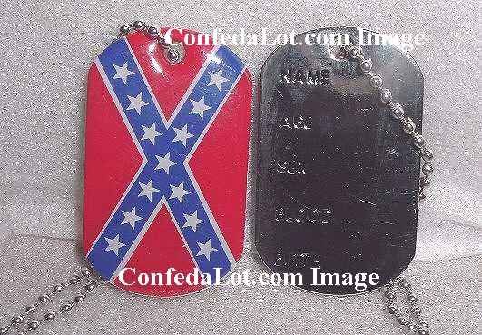 Confederate ID Tag Engravable ID Tag Necklace NEW